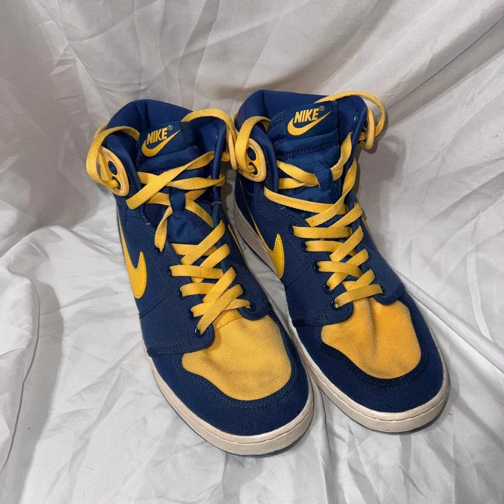 Air Jordan 1 AJKO High Laney True Blue Topaz Gold DO5047-407 Mens 9 - Picture 3 of 9